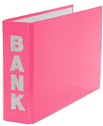 3x Bankordner / 140x250mm / für Kontoauszüge / Farbe: pink