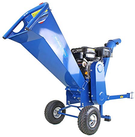 Hyundai 7hp 212cc Electric Start Wood Chipper Garden Shredder 2-blade drum mechanism, Raised ejection chute Compact yet powerful chipper Extra Safe with 3 Year Warranty