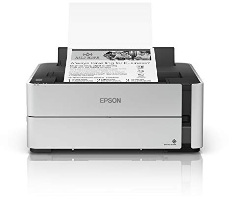 Epson EcoTank ET-M1170 nachfüllbarer Schwarzweißdrucker (Singlefunction, DIN A4, Duplex, Wi-Fi, USB 2.0) großer Tintenbehälter, hohe Reichweite, niedrige Seitenkosten, 5 kg