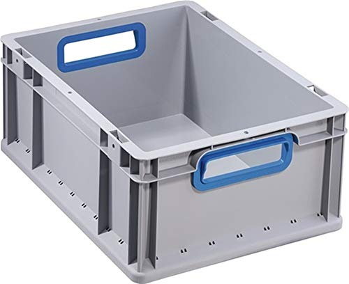 Allit 456725 EuroBox417 400 x 300 x 170 mm offene Griffe in grau/blau