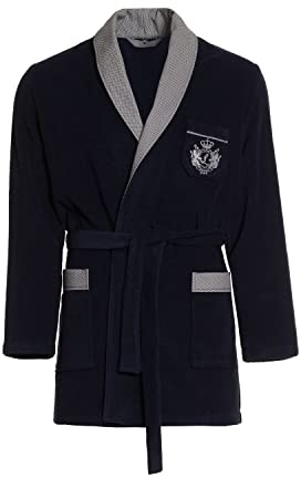 Revise RE-401 Short men's dressing gown - Warm and cosy - Smoking Jacket