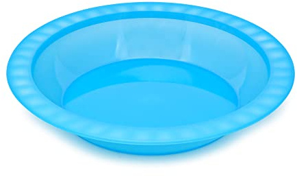 giostyle Assiette creuse en plastique alimentaire | Ø 21,5 cm | Turquoise | Fabriqué en Italie | Parfait pour les fêtes, les pique-niques, le camping | Ligne Trippy