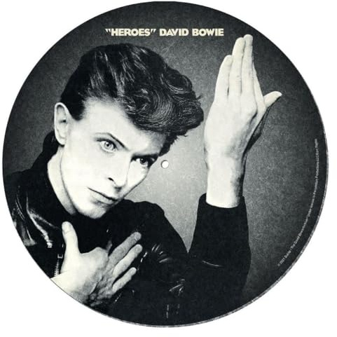 David Bowie Plattenspieler-Matte (Helden-Design) Schallplatten-Slip-Matte zum Mischen, DJ-Kratzen und Hören zu Hause – Offizieller Merchandise-Artikel