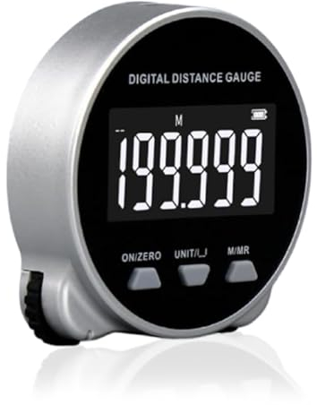 Nimomo Digitale Metro a Nastro, 200m Righello Elettronico Telemetro Distanziometro, Ricaricabile Misuratore Digitale Strumento Di Misurazione Della Lunghezza Righello a Rullo, Unità M/Mm/Cm,In/Ft