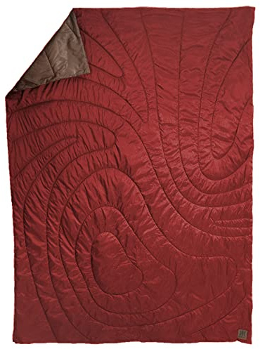 Kijaro Native Camp-Steppdecke, Bedruckte Outdoor-Campingdecke, 139,7 x 200,7 cm, Warrens Rot, 1 Person