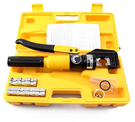 Alicates hidráulicos Herramienta de crimpadora de terminales de Cable hidráulico YQK-70 12 AWG a 00 (2/0) Kit de alicates de crimpado de Cables de terminales eléctricos Se Aplica ampliamente