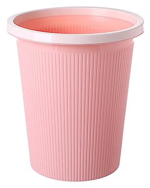 BOKIOESDE Seau de rangement élégant et fonctionnel - Solution pour tout espace Panier de rangement en ABS Corbeille à papier Corbeille à papier Corbeille de rangement , Poudre nordique , 27*31*19 cm
