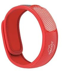 PARAKITO Bracelet Anti-Moustiques Rechargeable Rouge