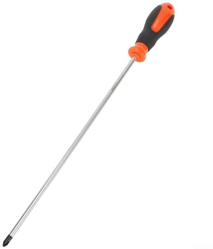 HEIBTENY Destornillador extendido Destornillador de estrella de 12 pulgadas de ranura larga Destornillador magnético con mango de goma (1 pc Cross Screwdriver)