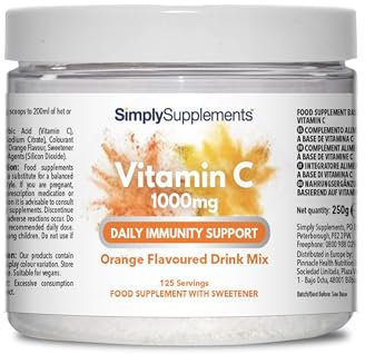 Vitamin C Powder | Orange Flavour Immune System Supplement | 125 Servings | UK Manufactured