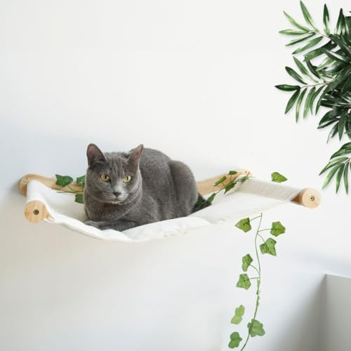 Trekam Hängematte zur Wandmontage für Katzen, robust und komfortabel – Regal trägt bis zu 12 kg – ideal zur Maximierung des Platzes