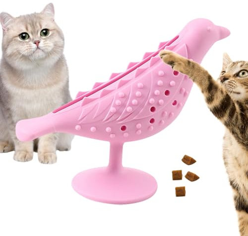 Katzenspielzeug für Katzen | Beißspielzeug für Katzen, Gesichtskratzer, Futterspender mit Saugnapf | sicheres Kauspielzeug für Katzen zum Stressabbau