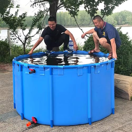2/ 2.6/ 3.3/ 4 Foot Deep Round Frame Above Ground Swimming Pool Set, Heavy Duty Backyard Family Swimming Pool Outdoor with Repair Patch, Hard Plastic Pools/Bathing Tub(4559L/1204GAL - 2.2X1.2M (D X H)