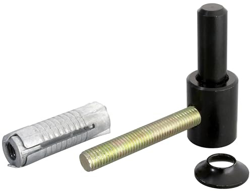 Alberts 864453 Kloben zum Einschrauben | mit metrischem Gewinde | schwarzer Tauchlack | Dornmaß Ø16 mm | 65 x 33 mm | 10er Set