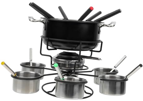 Alipis Fondue Pot Electric Cheese Fondue Maker Portable Stove Stainless Steel Cookware