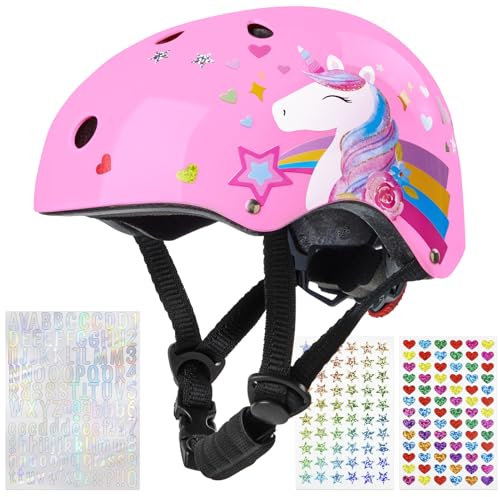 Kinder Fahrradhelm Einhorn Helm,Unicorn Castle Verstellbarer Kinderhelm für Fahrrad,Skateboard,Scooter,Skaten,3-8 Jahre