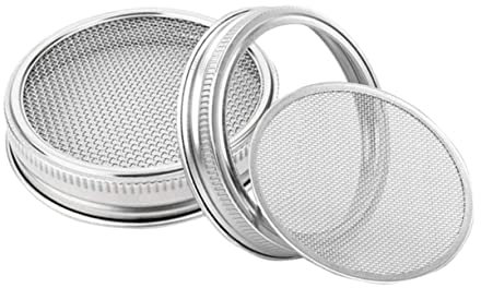 PHENOFICE 6 Stk Siebdeckel Sprossengitterdeckel Glaskeimkappe Sprossendeckel Keimdeckel Deckel von Keimgläsern Dosendeckel weckgläser Netzsieb Keimglas sprießen kann sprießende Deckel
