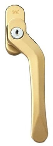 Manilla Ventana Cerradura de ventana de aleación de aluminio, tirador de eje cuadrado, ventana abatible de malla de diamante, llave curva, cerradura de manija de acero cuadrada Manilla Puerta Ventana(