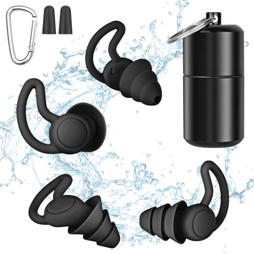 HOTUT Ohrstöpsel,Gehörschutzstöpsel zum Schlafen,Wiederverwendbarer und Waschbare, Geräuschreduzierung Ohrenstöpsel mit Alubehälter,Gehörschutz Earplugs zum Seitenschläfer,Entspannen und Reisen