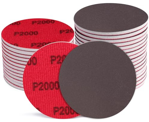 Shineboc 18Pcs 5 Inch Hook and Loop Sanding Sponge Discs 2000 Grit Wet Dry Sanding Pads, Foam Sandpaper for Random Orbital Sander, Curved Surface Large-Area Sanding Polishing for Metal Wood Automotive