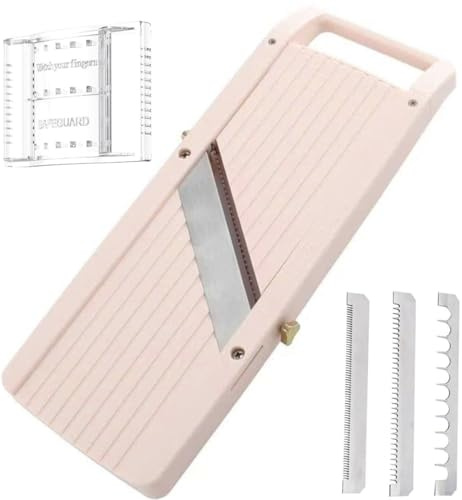 Professional Mandoline Slicer for Kitchen, Wide Vegetable Cutter with 4 Stainless Steel Blades