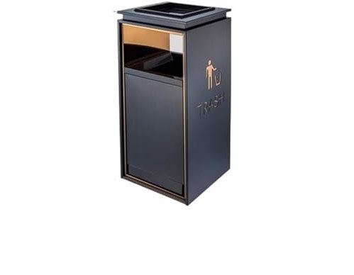 Cenicero Vertical de Acero Inoxidable para Basura, Cubo de Basura Comercial para Exteriores con Tapa, para Ascensores, centros comerciales, oficinas y vestíbulos de Hotel