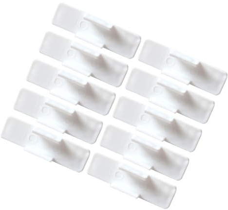 DOITOOL 10pcs Self-adhesive Whiteboard Pen Holder Clips Sturdy Plastic and Sponge Design for Organizing Markers and Pens Classroom Office and Home
