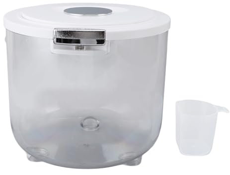 Contenedor de Almacenamiento de Arroz, Dispensador de Almacenamiento de Granos a Gran Capacidad Sellada Transparente con Tapa de Sellado Fuerte para Granos de Harina de (Capacidad de 10 kg/22.0 lb)