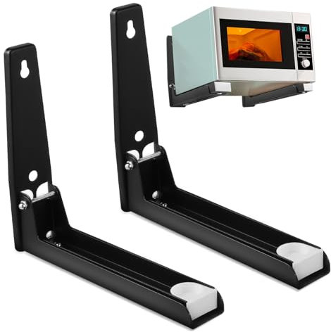 Zerodeko Soporte para Horno Microondas De Pared Extensible Resiste El Peso y Ahorra Espacio La Encimera Cocina Estante Metálico para Microondas