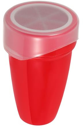 DINHEAROM Handheld Powdered Sugar Sifter with Fine Mesh Versatile Baking Tool for Sifting Flour Cocoa Matcha Coffee and Easy to Clean Kitchen Utensil Red