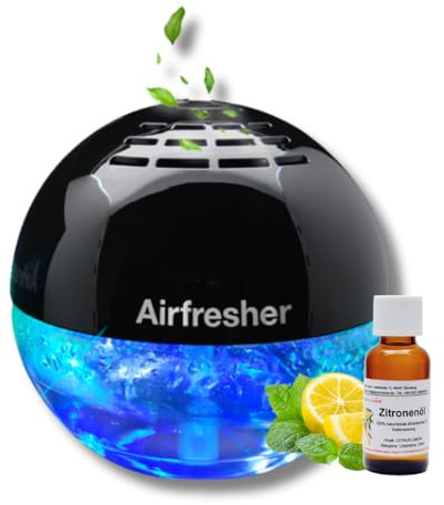 Aspira LURA Lufterfrischer mit Ionisator mit Zitronen Öl, Airfresher Bowl Duftzerstäuber für bis zu 200 m², Raumduftgerät ohne Farbstoffe, für Wohnzimmer, Büro und frische Raumluft