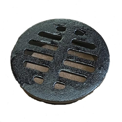 BEWEGNLNHK Round Cast Iron Floor Drain Cover, 2 3 4 6 8 10 Drain Grate Cover Drain Pipe Grate Cover, Drain Fittings for Outdoor(50mm-2in)