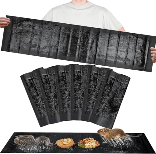3 PCS Large Sticky Mouse Glue Trap Heavy Duty for Home Indoor Outdoor, Anti Slip Rat Snake Rodent Sticky Pads Rodent Snakes Spiders Roaches Mice Glue Board Pre Baited Mats