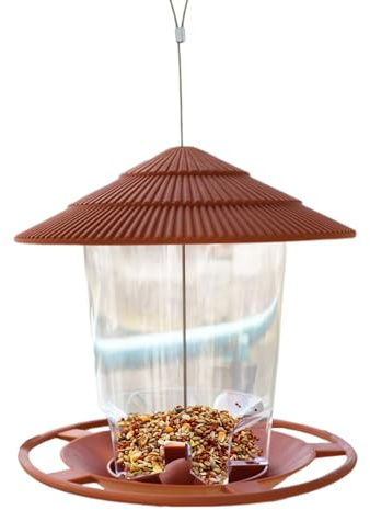 Weqizuerqi Mangeoires pour Colibris D Extérieur,Bol Anti-Écureuils pour Nourriture,Station De Mangeoire À Oiseaux Transparent Accrochable | pour Perroquets Calopsittes Branche d'arbre Balcon Jardin