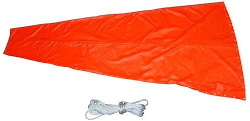 USA Made 36 X 144 Orange Replacement Windsock - FAA Complient Fabric - Airport Windsock Corporation