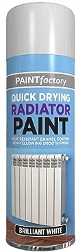 Gigzo Land White Radiator Paint Spray 400ml | Heat Resistant Enamel Aerosol | Quick Dry | Chip & Crack Resistant | Multi-Surface Use | Cars, Railings & Radiators | All-Purpose | 1 PCS