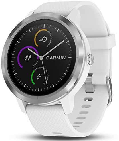 Garmin 010-01769-21 Vivoactive 3, GPS Smartwatch with Contactless Payments and Built-in Sports Apps, White/Silver