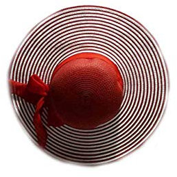Generico Roter Damenhut Elegant Zeremonie Flügel breit 12 cm Einheitsgröße Made in Italy als Geschenk Amulett Schlüsselanhänger Horn