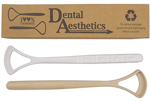 Tongue Scraper x 2 ~ Cornstarch Eco-Friendly Cleaner Plastic-Free Biodegradable