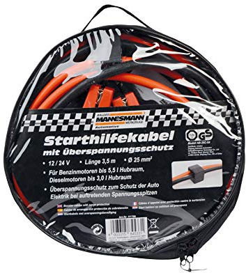 Brüder Mannesmann Starthilfekabel, 25 mm, in Rundtasche | M01788