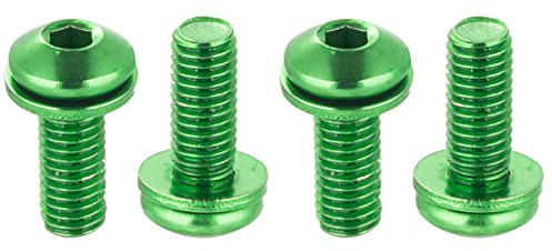 Chooee Water Bottle Cage Bolts M5 x 12mm,4pcs Water Bottle Holder Screws for MTB,Mountain Bike,Road Bicycle Green