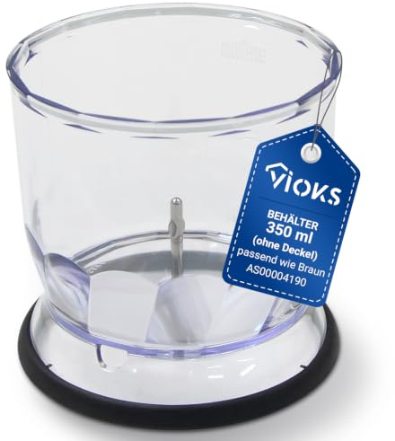 VIOKS Hachoir de rechange pour Braun 67050145 - Embout pour mixeur plongeant 350 ml - Bol hachoir électrique - Accessoire blender