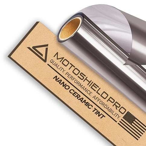 DIY-MotoShield Pro Premium Nano-Keramik-Tönung (50 % VLT), 61 cm in x 60 m Rolle, professionelle Fensterfolie für Auto, reduziert Infrarot-Wärme und blockiert UV um 99 %