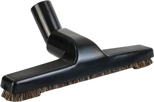 Selgo Cepillo Universal para aspiradora de Madera Dura, 32 mm de diámetro Interior con cerdas Suaves de Pelo de Caballo, 25,4 cm de Ancho (Negro - plástico)