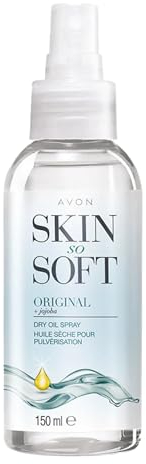 Avon Skin So Soft Dry Oil Spray 150ml, Locks in Moisture, Formulated with Jojoba Oil and Vitamin E, Quick Dry Formula, Cruelty Free