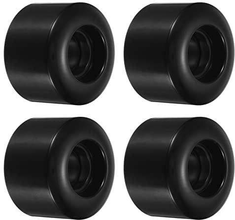 PATIKIL 55mm Skateboard Ruota, 4pz Street Ruote per Skateboard Cruiser Ruota Sostituzione 80A, Nero