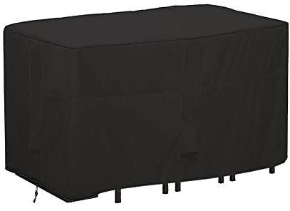 Izzybang Outdoor Bar Height Dining Set Cover - Heavy Duty Waterproof High Top Patio Table Cover for Rectangular 6-Person 60'' Long Bar Height Set
