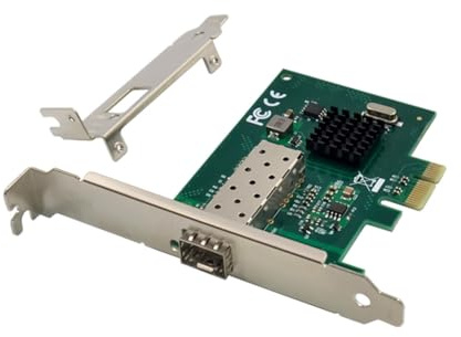 ailill Carte réseau PCIE X1 Gigabit PCI-Express Riser Card BCM5720 - Port optique - Carte réseau pour serveur fibre Gigabit - Facile à installer et à utiliser