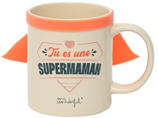Sr. Wonderful – Taza con capa – Eres una supermamá
