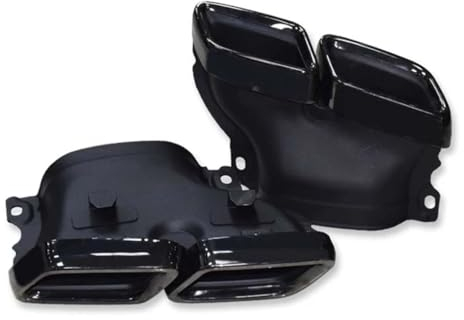 DBCFL Endstuck Auspuff für Mercedes Benz C63 W205 C200 C300 C180 C260 2015 2016 2017 2018, Auspuffblenden Edelstahl Auto Endstück Endschalldämpfer Spitze Endrohrblende,B Black